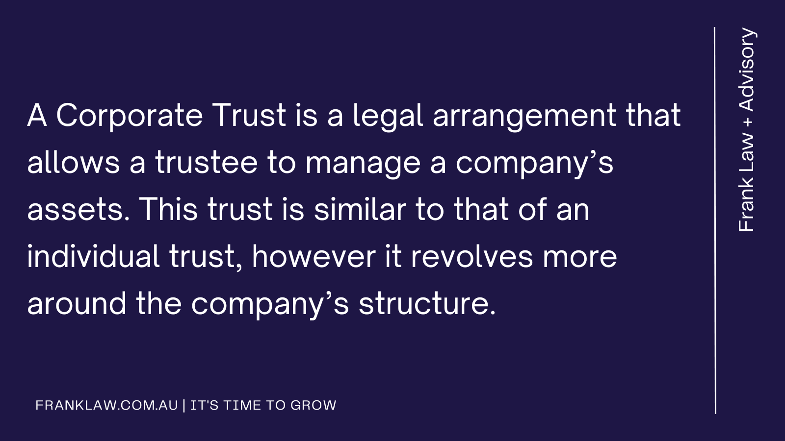 Corporate Trusts A way to protect your assets